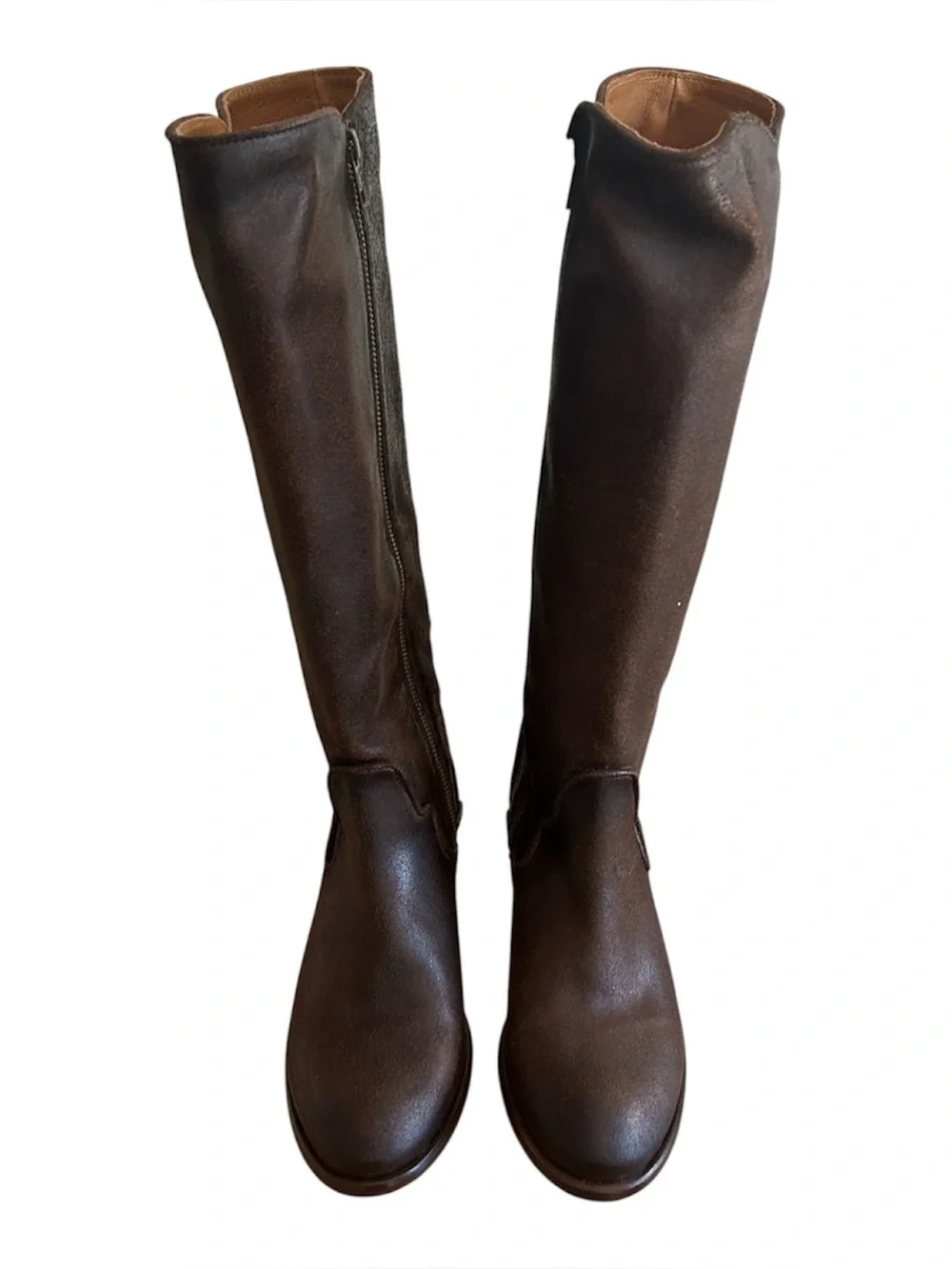 Frye Ladies Carson Piping Chocolate Tall Western Boots FR41360-CHOC, 7.5, NWOT